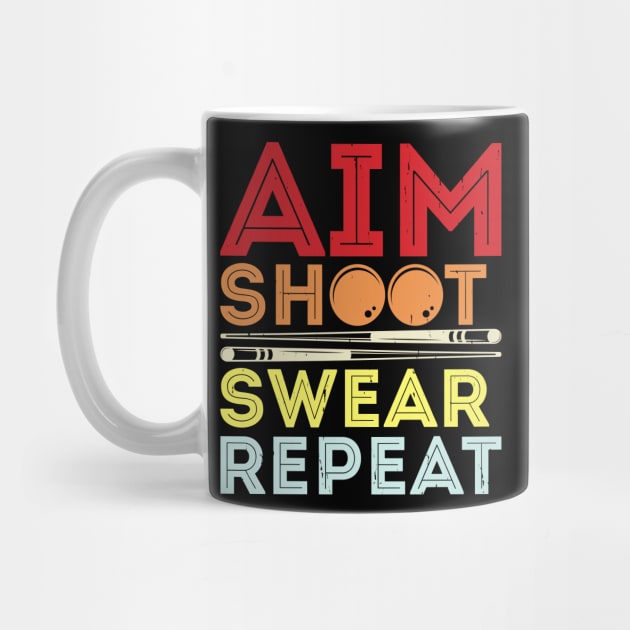 Aim Shoot Swear Repeat T shirt For Women Man by QueenTees